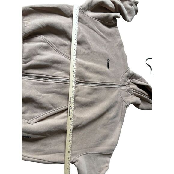NWOT Comft Cloud Full Zip Hoodie Unisex size L Latte Tan Oversized - Picture 7 of 12